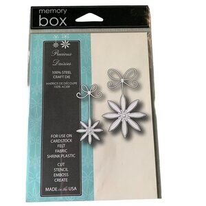 Memory Box Precious Daisies Steel Craft Die 98813  For Cardstock Felt Fabric Shr